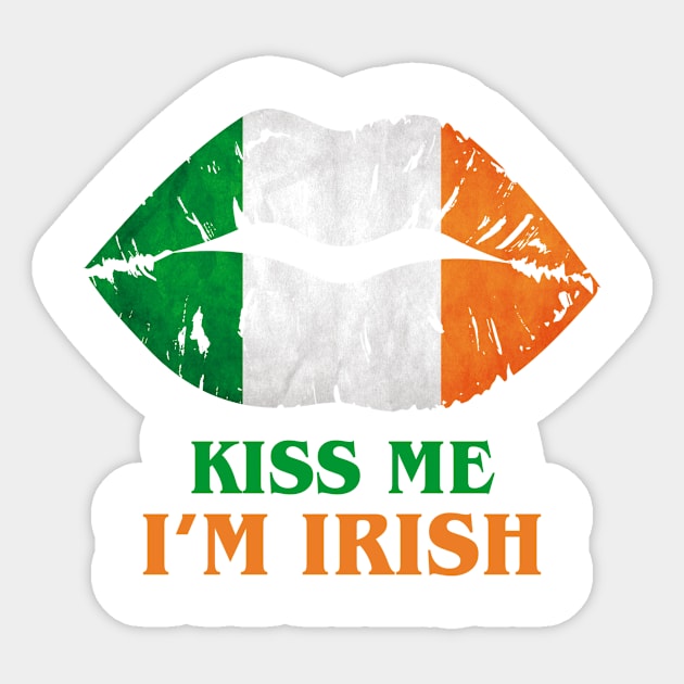 Kiss Me I'm Irish Sticker by Ferrazi